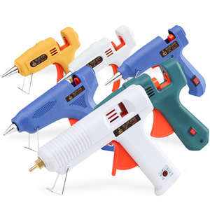 Adjustable Dual Temperature 20-60W Electric DIY Hot Melt Glue Gun 7-11mm Glue Stick Manual Use with High Industrial Hot Glue Gun