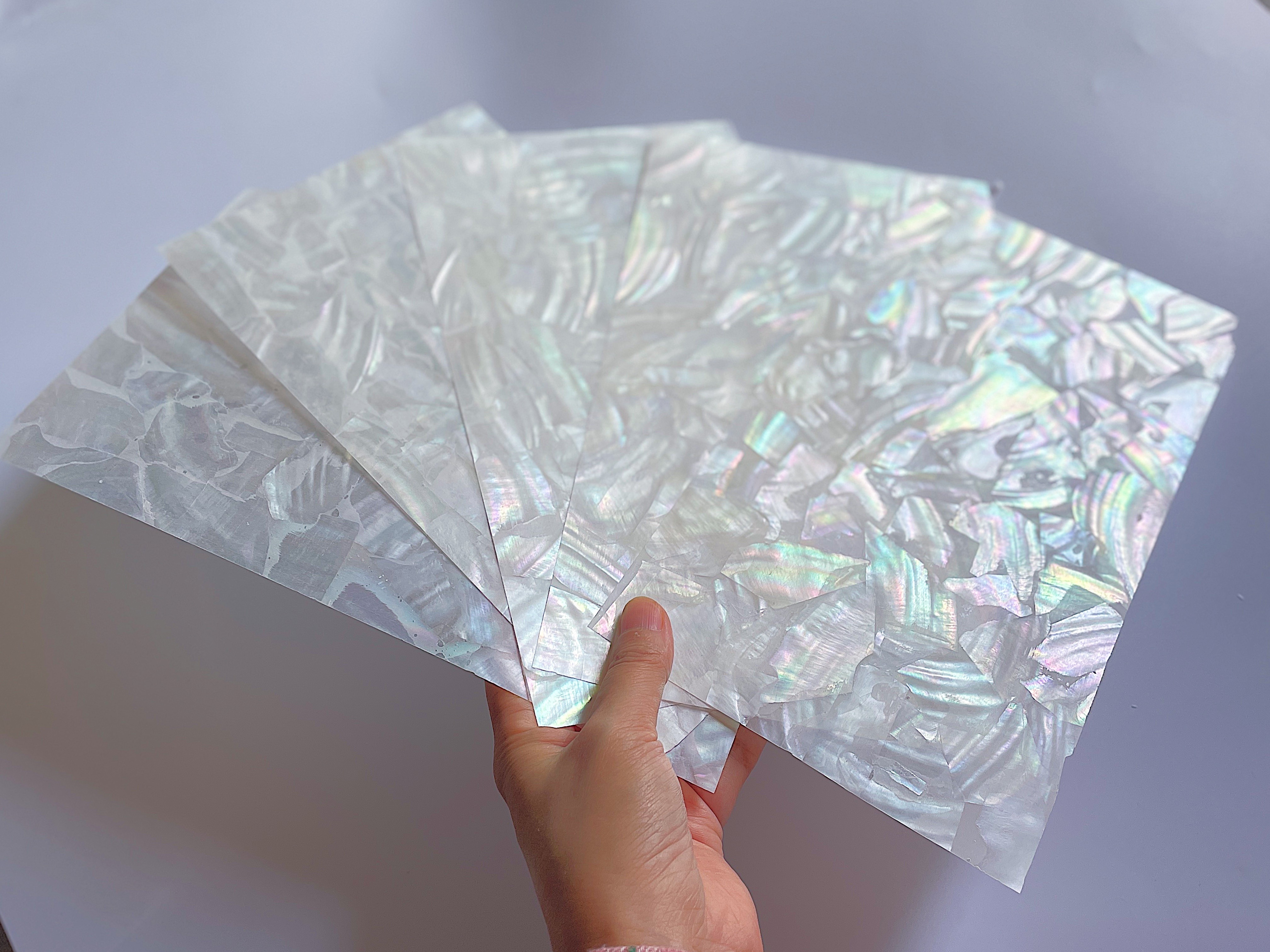 Natural mother of pearl shell sheets Abalone shell sheet with backing for furniture art crafts home decorations