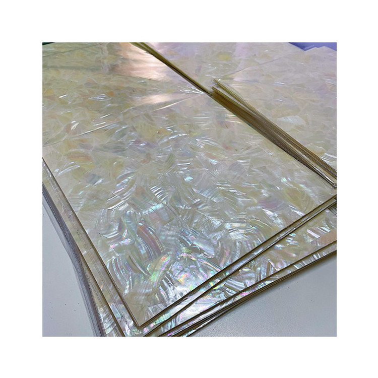 wholesale Natural sea shell sheet black/white Mother Of Pearl sheet Abalone Shell Sheet for art craft home decoration furniture