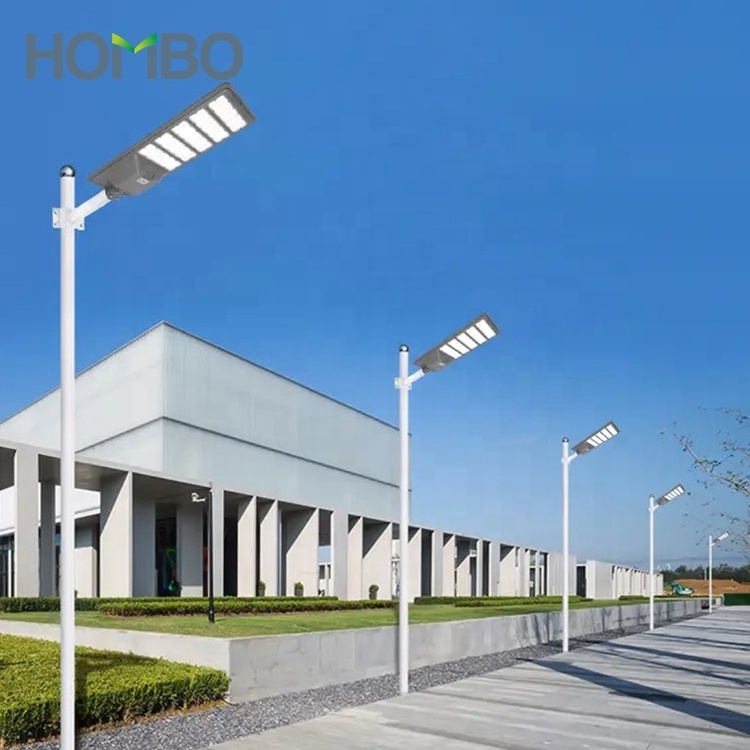 HOMBO Intelligent Remote Control Waterproof IP65 300w 400w 500w Outdoor All In One LED Solar Street Light