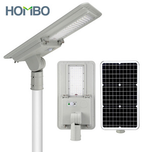 HOMBO Adjustable Aluminium Ip66 Motion Sensor Outdoor 100W 180W SMD All In One LED Solar Street Light