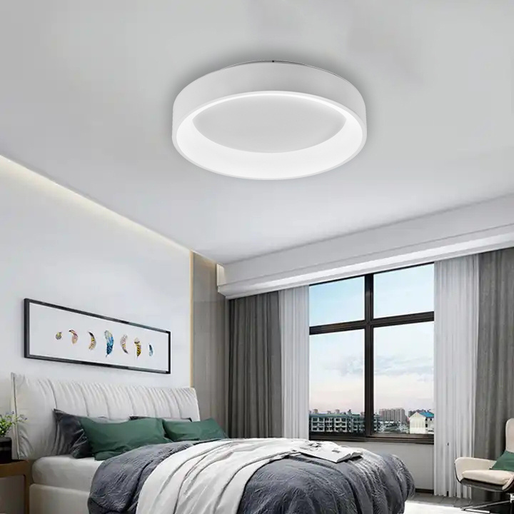 Nordic Home Lighting Lamp Living Room Bedroom Office Surface Mounted Steel Sheet Acrylic Round 18W 25W 30W Led Ceiling Light