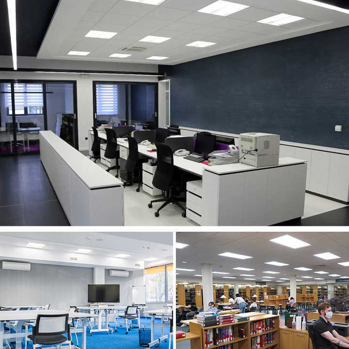 Modern Commercial Office Hospital Bank Library ETL 2x2 2x4 ETL 24w 36w 40w 50w 0-10v Dimmable Troffer Led Grille Light