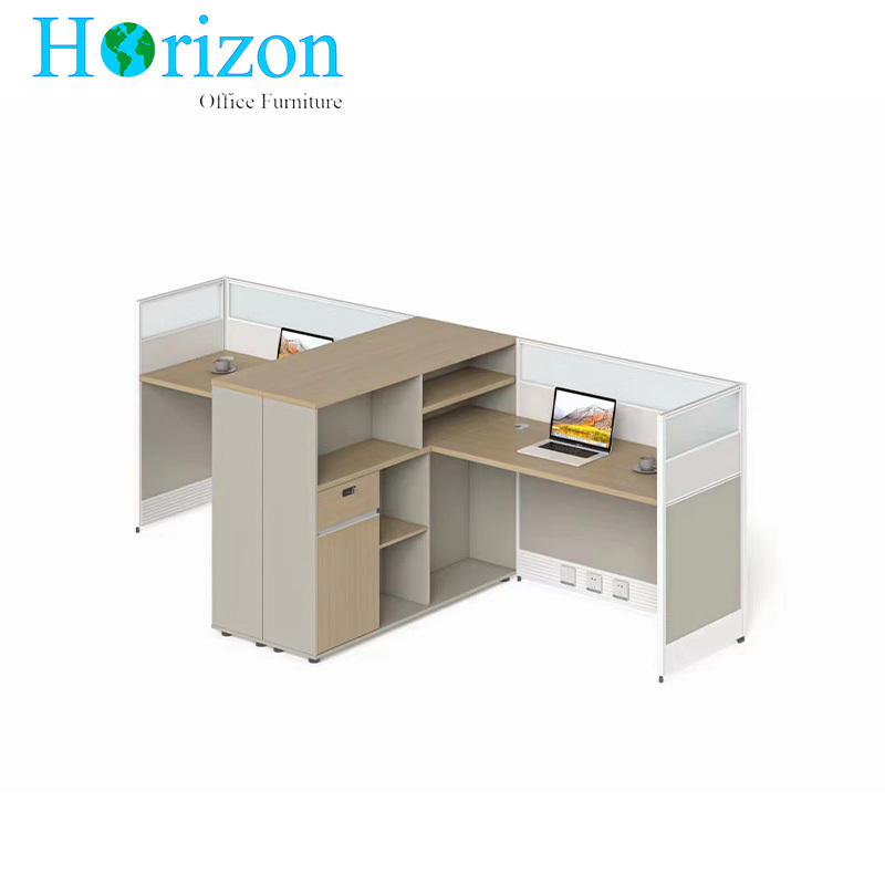 Factory Direct Aluminum Cubicle Office Partitions 2 Person Call Center Office Workstation