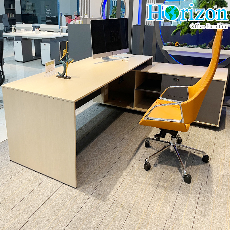 Wholesale cheap price large capacity small boss office desk L shape