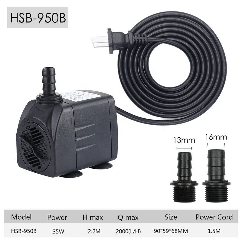 Electrical Water Chilling Pump Aquariums Fish Pond Water Pump Submersible Fountain Water Circulation Pump