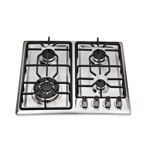 Kitchen Appliances 4 Burners Gas Hob Gas Cooker built in type Household Stainless Steel Gas Stove