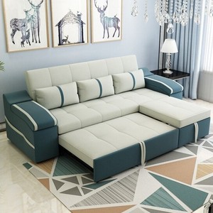 Modern Multifunction Furniture Living Room Fabric Pull Out Folding Sofa Bed