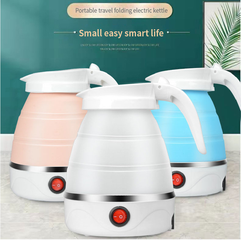 Travel Foldable  Portable  Kettle Fast Water Boiling  Food Grade Silicone Boil Dry Protection  Electric Kettle