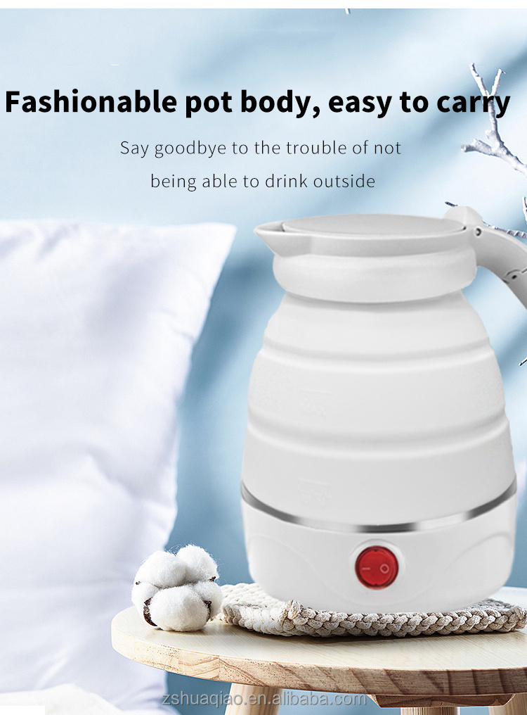 Travel kettle electric  Folding Food Grade Silicone Portable Household Retractable Small Electric jug Kettle