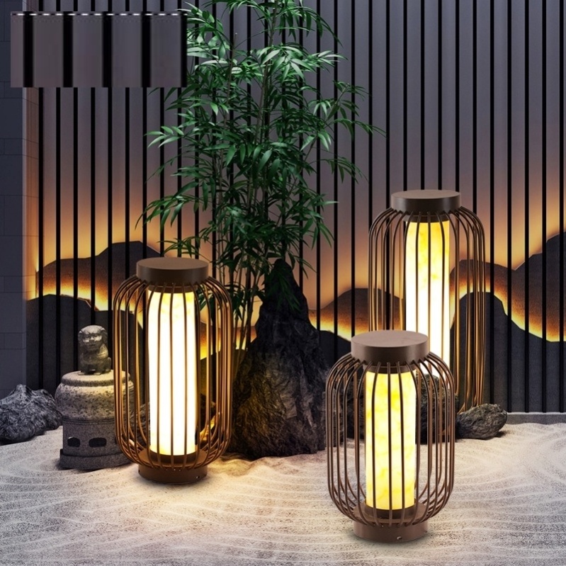 New Chinese waterproof outdoor lawn lamp courtyard passage lamp villa garden landscape lantern floor lamp