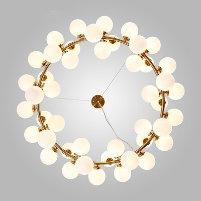 led circle pendant light bedroom dining room living room chandelier glass ball magic bean pendant light chandeliers