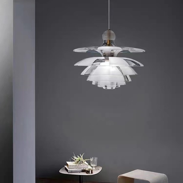 Danish designer modern simple dining room Bedroom Creative living room Metal chandelier