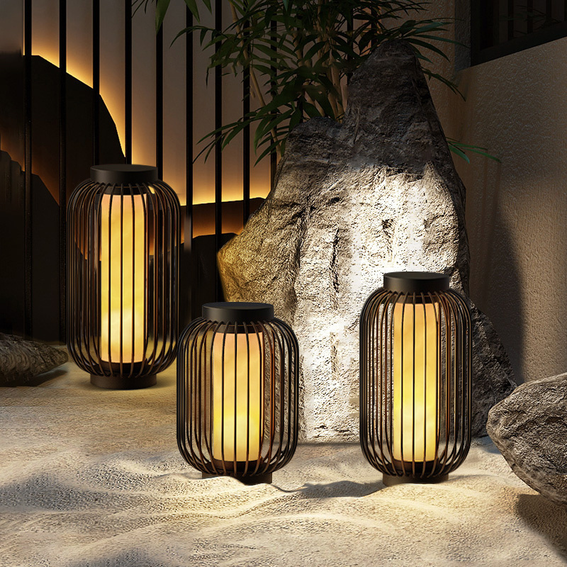 New Chinese waterproof outdoor lawn lamp courtyard passage lamp villa garden landscape lantern floor lamp