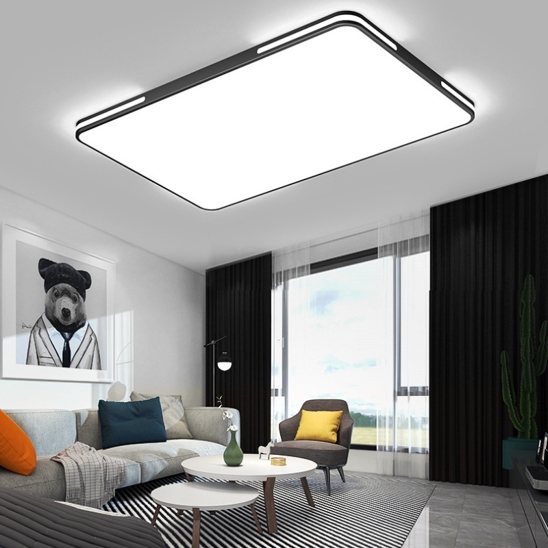 Rectangle Ceiling Light Flush Mount Dimmable Decorative Modern LED Lights for Living Room, Kid's Room