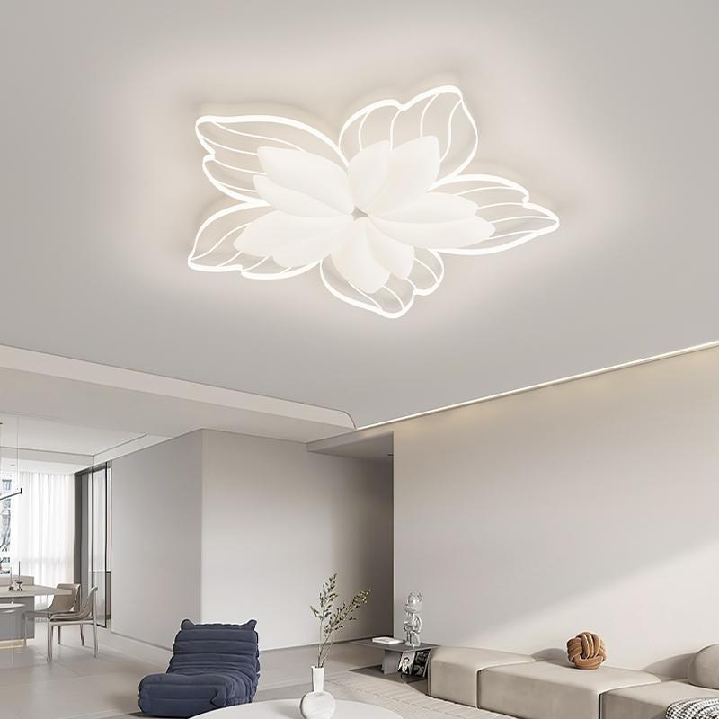 Modern Petal Ceiling Light Dimmable White LED Ceiling Lighting Flush Mount Light Fixture for Living Room