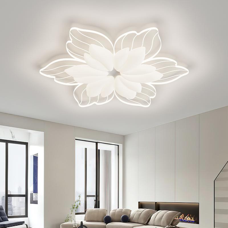 Modern Petal Ceiling Light Dimmable White LED Ceiling Lighting Flush Mount Light Fixture for Living Room