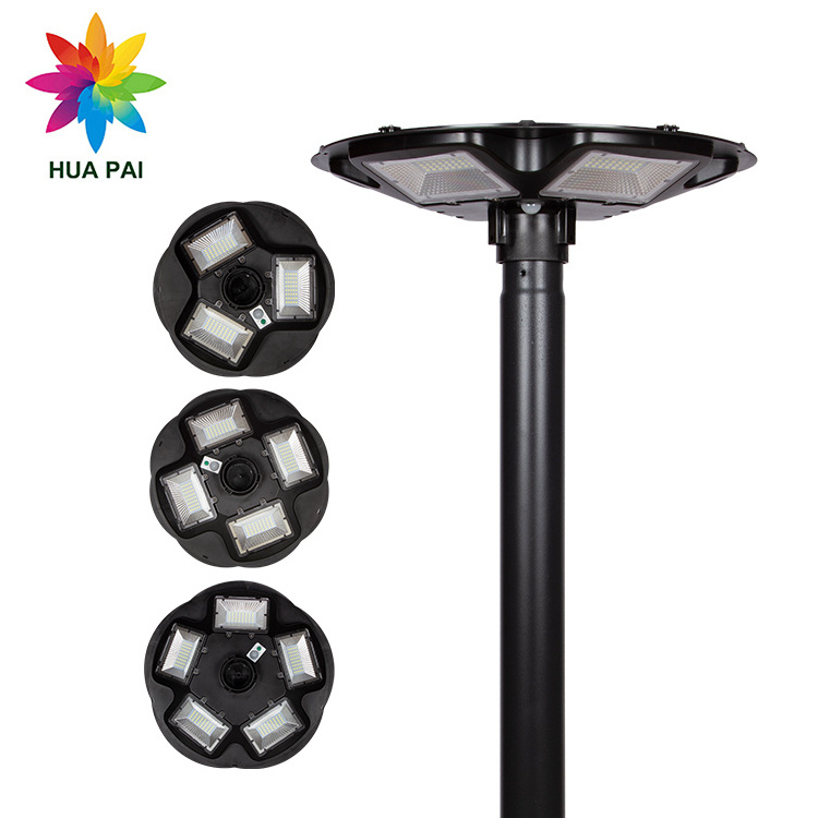 HUAPAI Good Quality ABS Ip65 Outdoor Landscape Lawn Waterproof 150 200 250 Watt LED Solar Garden Light