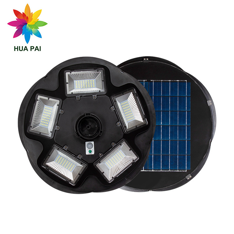 HUAPAI Good Quality ABS Ip65 Outdoor Landscape Lawn Waterproof 150 200 250 Watt LED Solar Garden Light