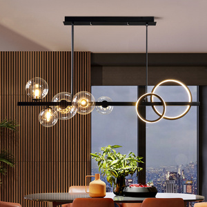 Nordic Ceiling Chandelier for Living Room Dining Kitchen Bar Modern Glass Ball Hanging Pendant Lights Interior Lighting Lamps