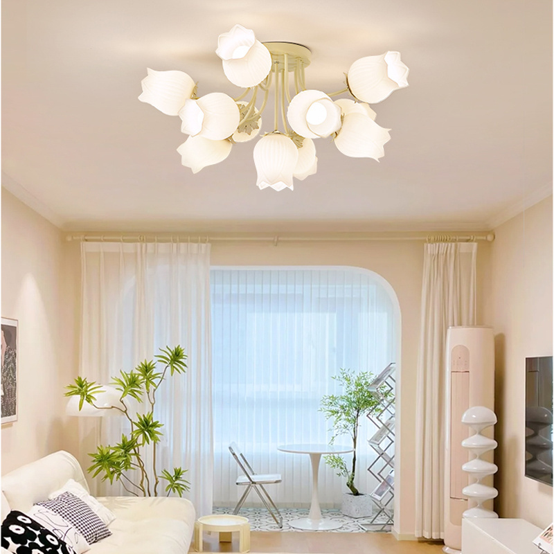 Nordic Led Latest Style Bedroom Creative Flower Ceiling Light Modern Creative Living Room E27 Bulb Ceiling Light Pendant Light