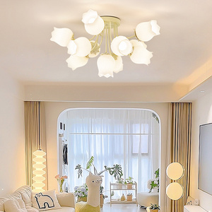 Nordic Led Latest Style Bedroom Creative Flower Ceiling Light Modern Creative Living Room E27 Bulb Ceiling Light Pendant Light