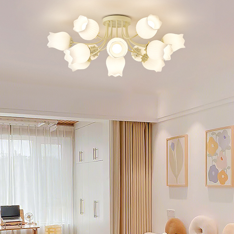 Nordic Led Latest Style Bedroom Creative Flower Ceiling Light Modern Creative Living Room E27 Bulb Ceiling Light Pendant Light