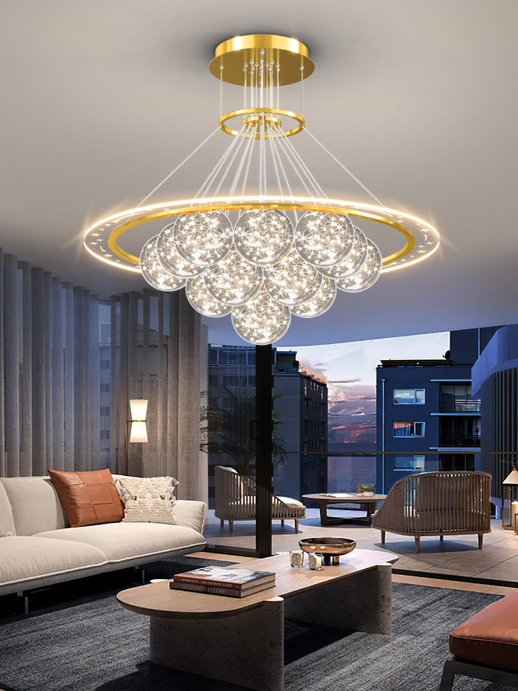 New LED Chandelier Lustre Living Room Bedroom Home Interior Modern Starry Sky Romantic Decor Ceiling Lamp 2023 Lighting Fixture