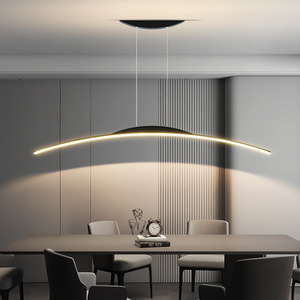 Modern LED Chandelier For Dining Room Kitchen Bar Living Room Bedroom Ceiling Pendant Lamp Black Simple Design Chandelier Light