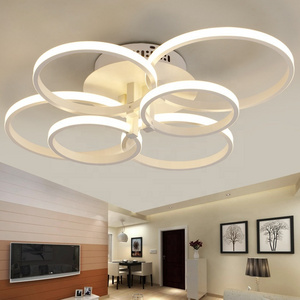 Modern Ceiling Light For Living Room Decorations Bedroom Loft LED Chandelier 2023 Brown Square Smart Lamp With Remote Dimmable