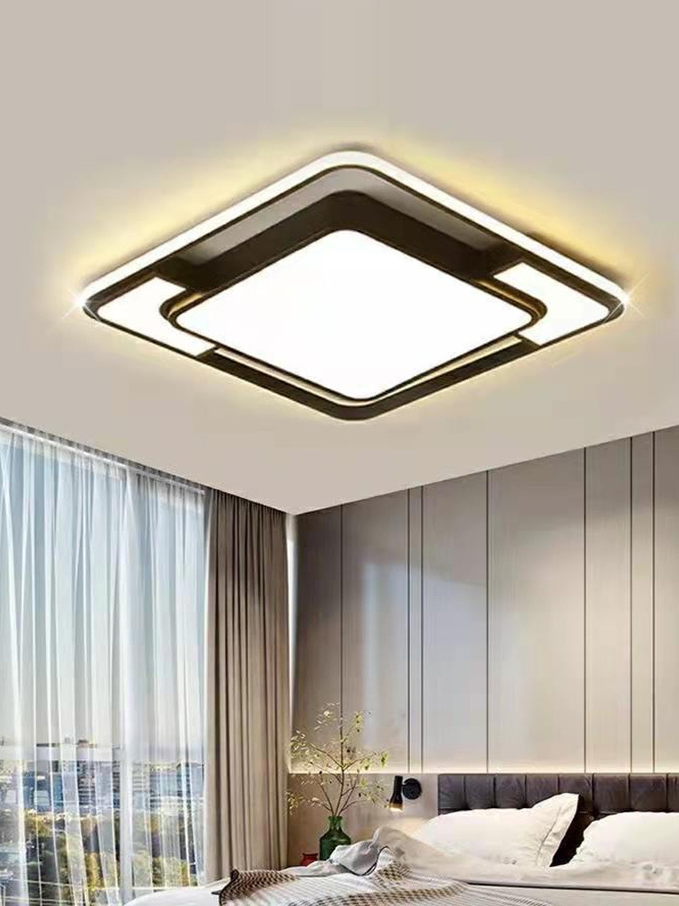 New Led Ceiling Lamps Living Room Bedroom Kitchen Ceiling Lighting Rectangular Square Black White Bedroom Closet Light Fixture