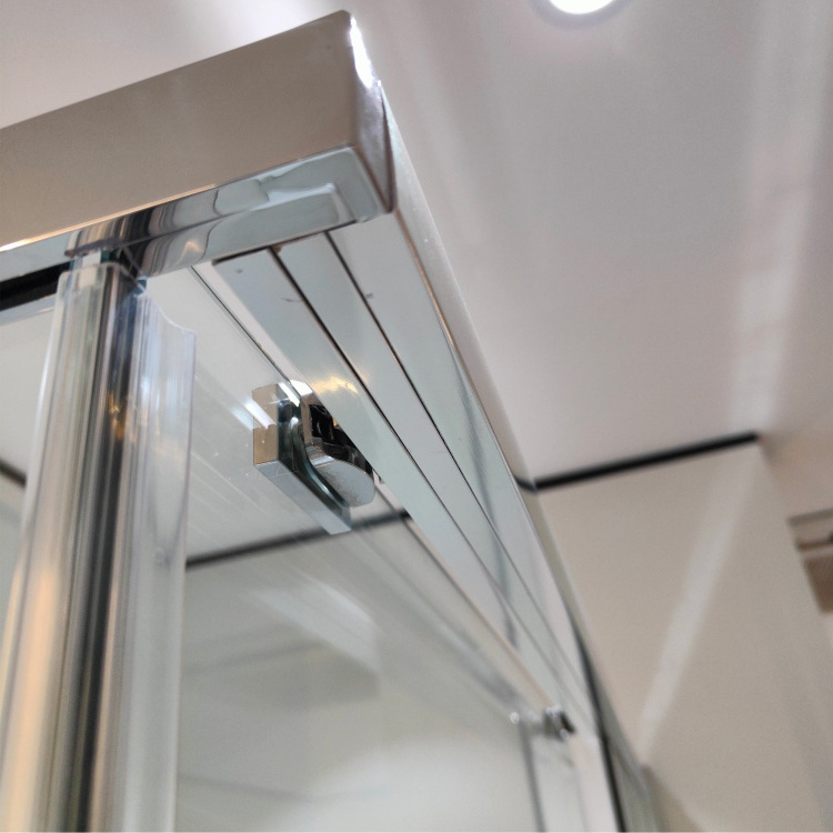 IGE Hotel Residential bathroom sliding glass Shower room frameless tempered glass 304 stainless steel accessory sliding