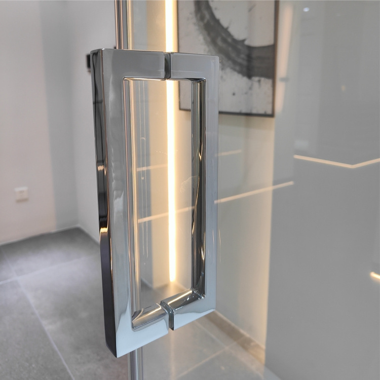 IGE Hotel Residential bathroom sliding glass Shower room frameless tempered glass 304 stainless steel accessory sliding