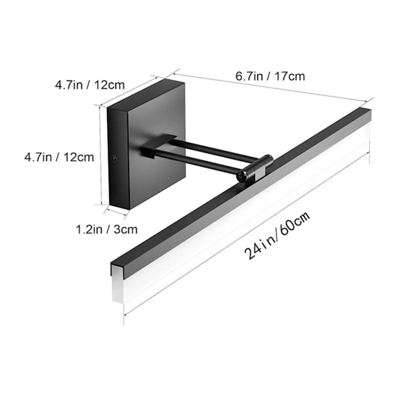 Led Bathroom Vanity Light Fixtures Adjustable Rectangle Wall Lamp Over Mirror Led Bathroom Vanity Lighting Modern