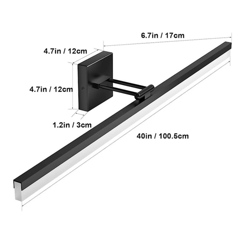 Led Bathroom Vanity Light Fixtures Adjustable Rectangle Wall Lamp Over Mirror Led Bathroom Vanity Lighting Modern