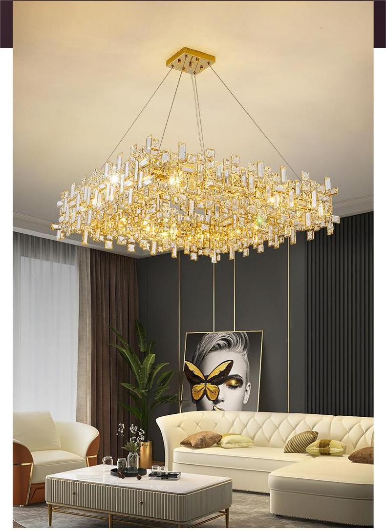 2023 Drop Lighting Luxury Indoor Living Room Pendant Crystal Chandelier Led Modern Chandelier Luxury Nordic For Bedroom