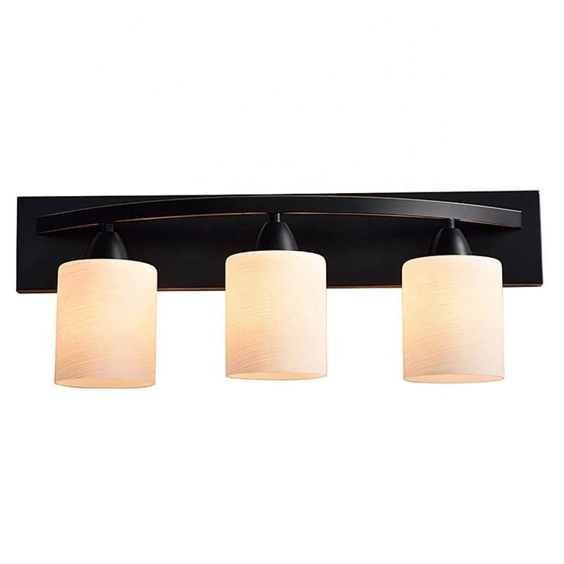 3 Light Bulb Bathroom Vanity Lighting Fixtures Black Finish Over Mirror Oil Rubbed Bronze Vanity Light For Bathroom