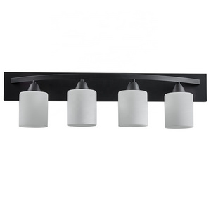 4 Light White Glass Shade Bathroom Vanity Lighting Fixtures Black Oil Rubbed Bronze Vanity Light For Bathroom