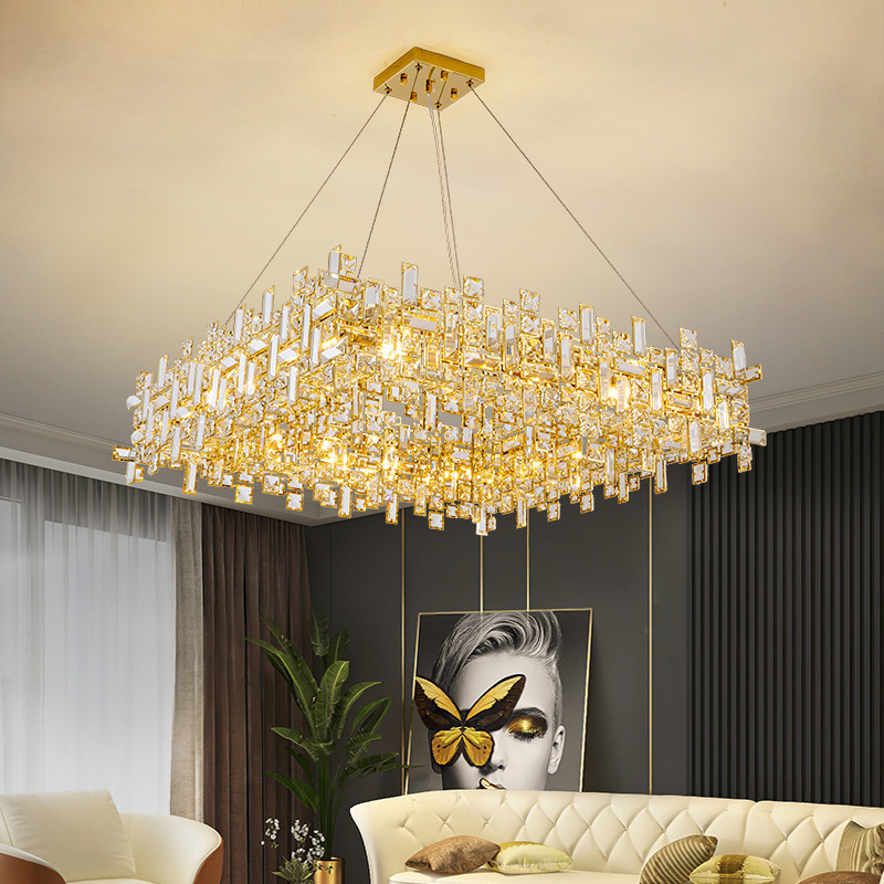 2023 Drop Lighting Luxury Indoor Living Room Pendant Crystal Chandelier Led Modern Chandelier Luxury Nordic For Bedroom