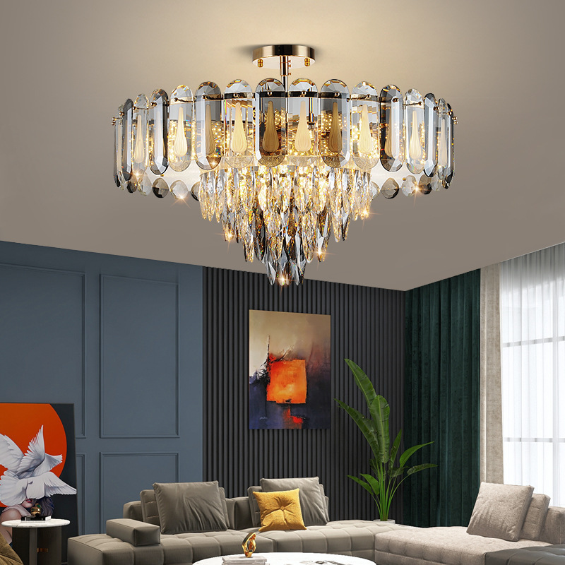 Entry Crystal Drop Modern Chandelier Pendant Lights Chandelier Luxury Modern Living Room Crystal Chandelier