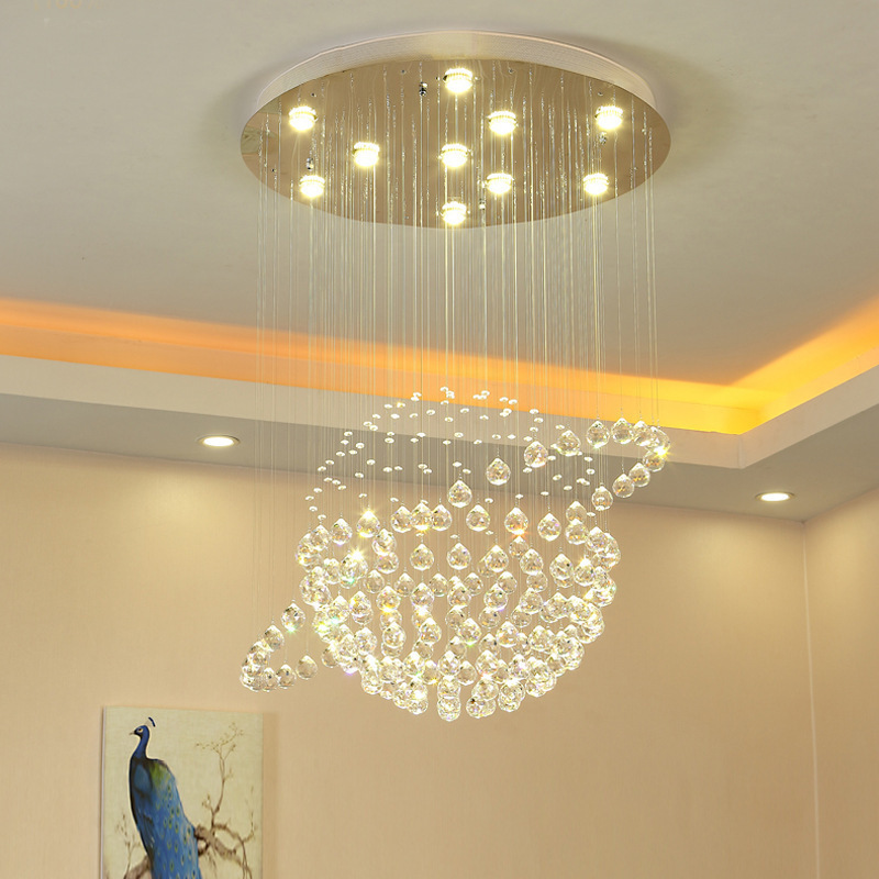 Modern Decoration Drop Pendant Hanging Lights Crystal Chandeliers Ceiling Luxury Lighting Chandeliers Crystal For Dining Table