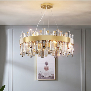 Decoration Drop Modern Ceiling Luxury Hanging Lighting Gold Crystal Chandeliers Pendant Lights Luxury For Dining Room