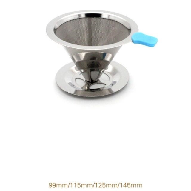 Paperless Pour Over Coffee Maker, 304 Stainless Steel Reusable Drip Cone Coffee Filter Hand made coffee filter