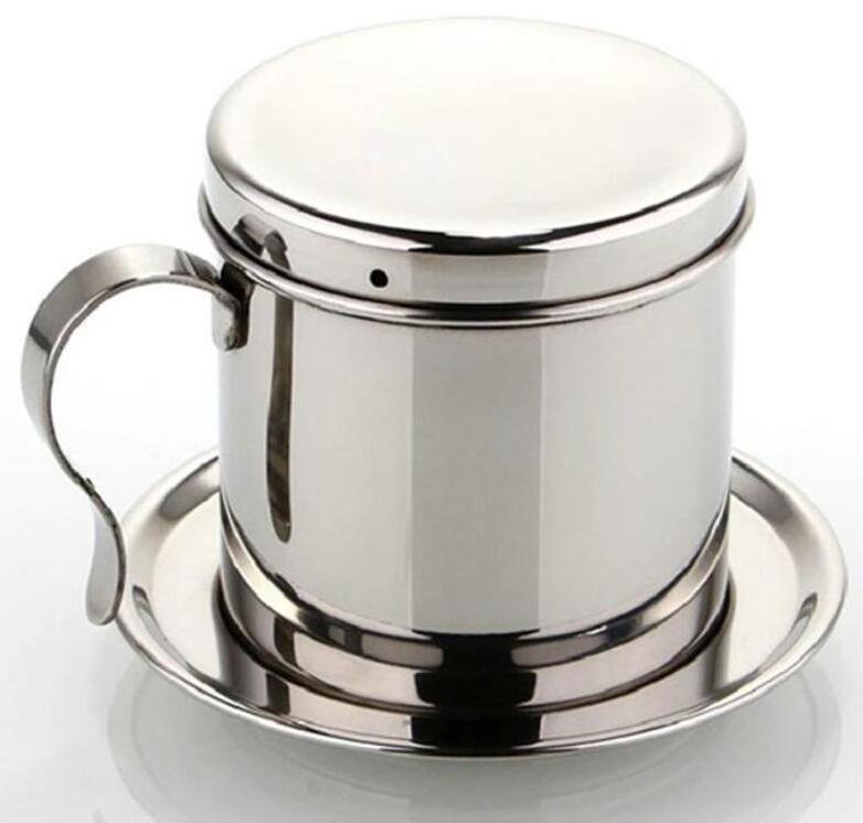 Coffee filter cup 304 stainless steel Vietnamese coffee filter cup drip pot vietnam drip coffee pot household brewing pot