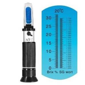 0-32% Beer Refractometer 1.000-1.120 Wort SG auto refractometer