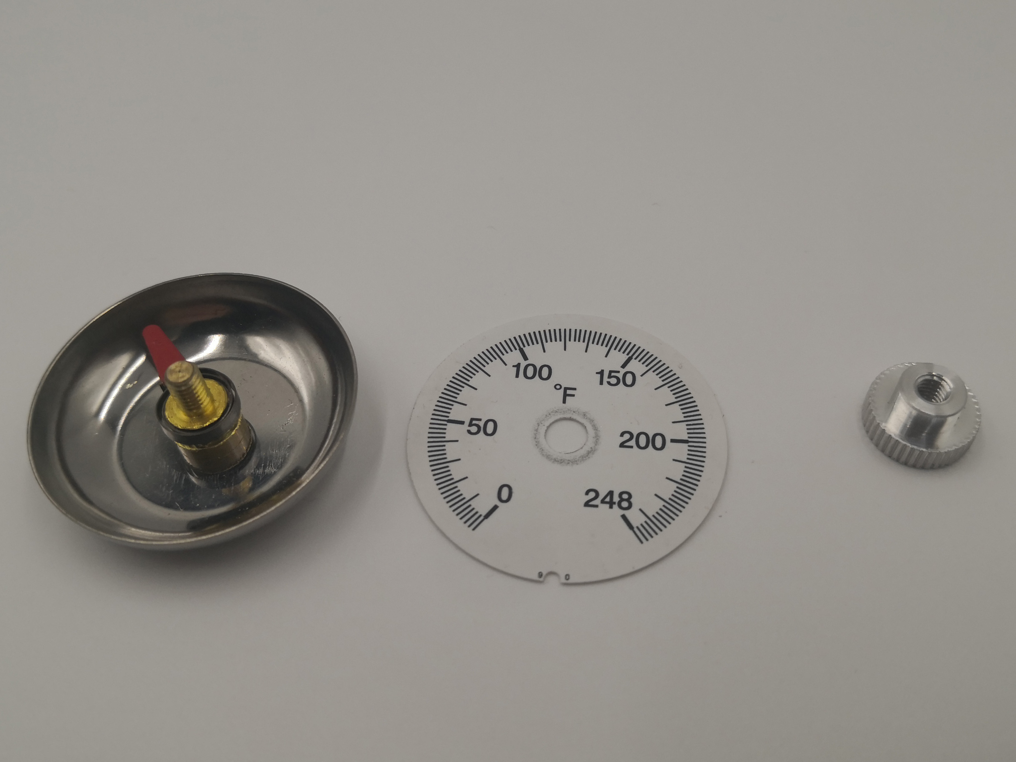 Dial 37mm(1.5inch) small size thermometer of bimetal mechanical  for BBQ Grill  Pizza Oven Use