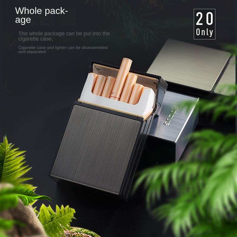 Rechargeable Lighter 20 Pcs Cigarette Case With Removable Usb Cigarette Lighter Wholesale