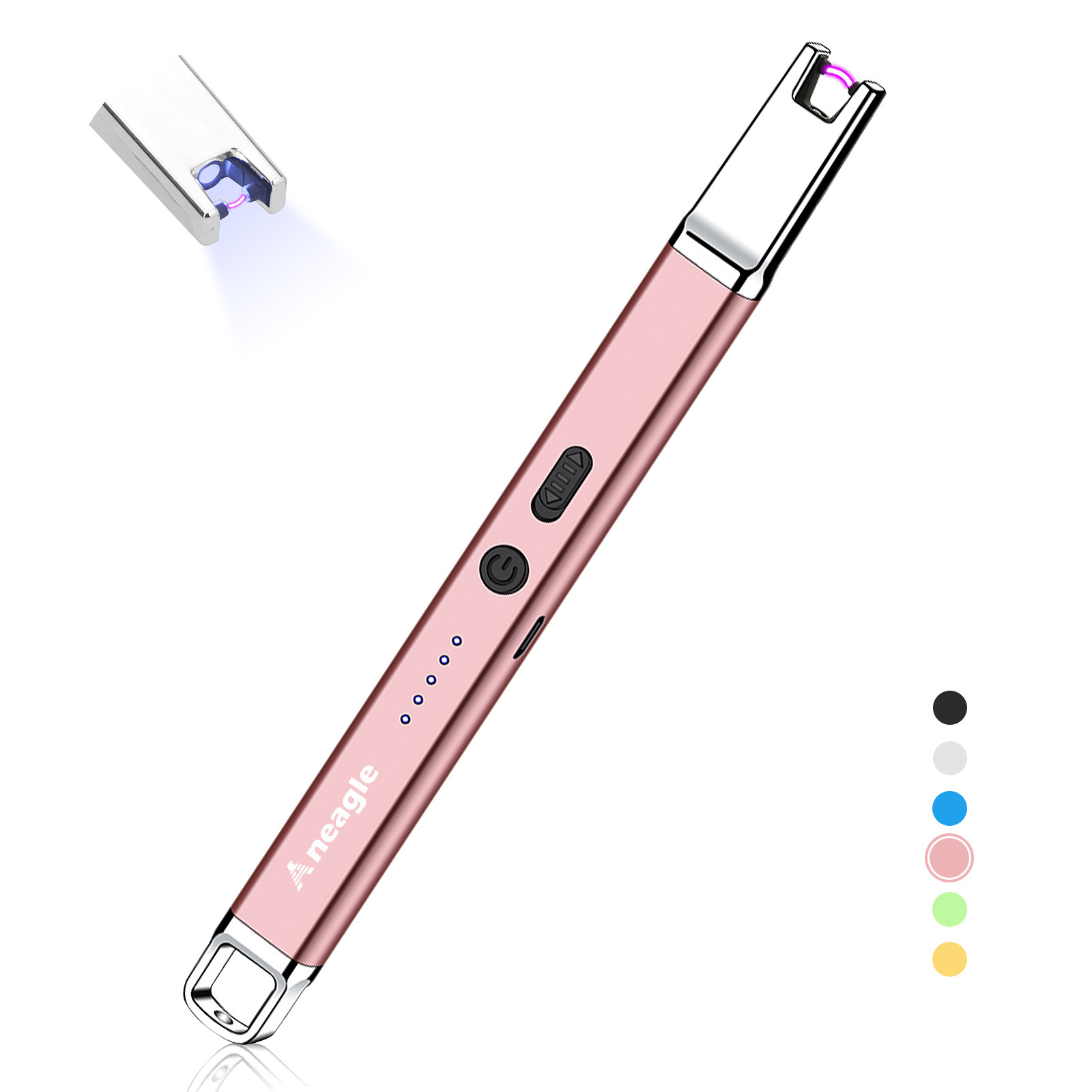 Lighter Usb Rechargeable Electric Plasma Lighter Windproof Flamesless Long Arc Lighters