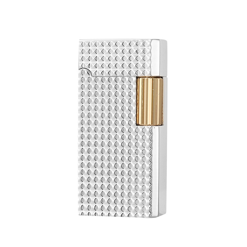 High Quality Luxury Metal Side Pulley Windproof Cigarette Lighters With Hidden Cigar Knife