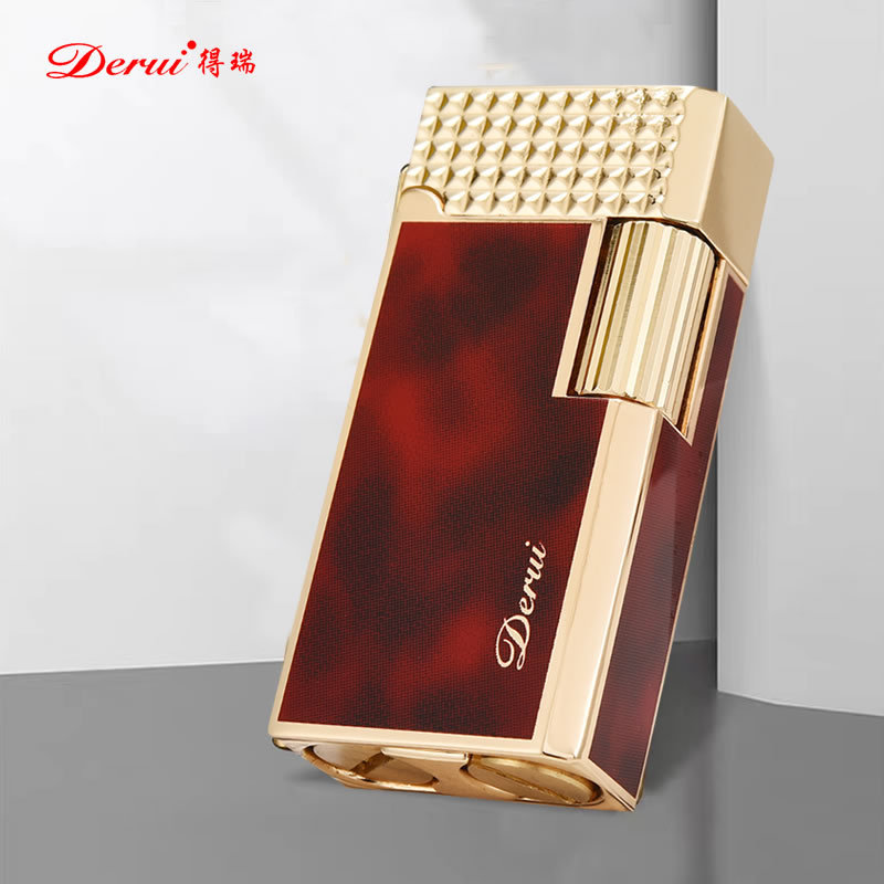 High Quality Luxury Metal Side Pulley Windproof Cigarette Lighters With Hidden Cigar Knife